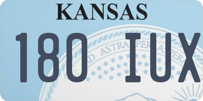 KS license plate 180IUX