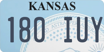 KS license plate 180IUY