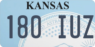 KS license plate 180IUZ
