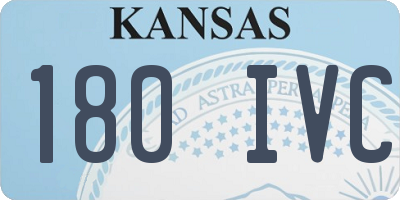 KS license plate 180IVC