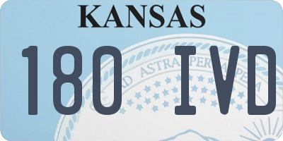 KS license plate 180IVD
