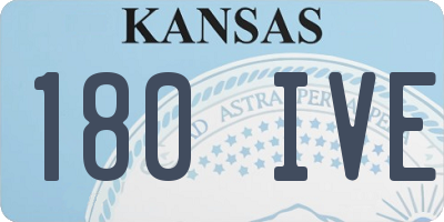 KS license plate 180IVE