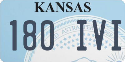 KS license plate 180IVI