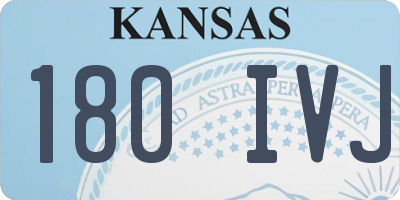 KS license plate 180IVJ