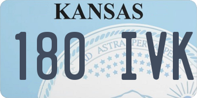 KS license plate 180IVK