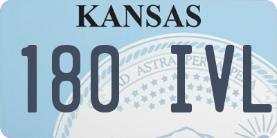 KS license plate 180IVL
