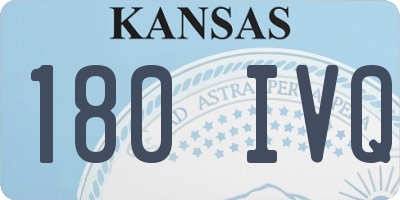 KS license plate 180IVQ