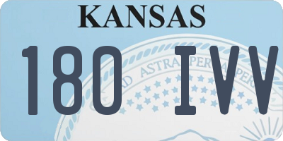 KS license plate 180IVV