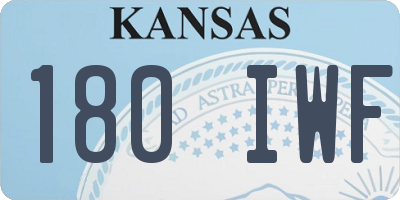 KS license plate 180IWF