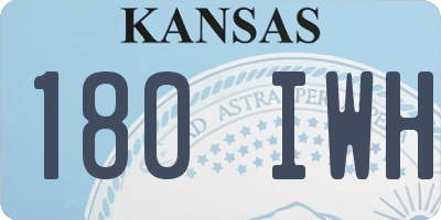 KS license plate 180IWH
