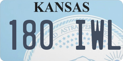 KS license plate 180IWL