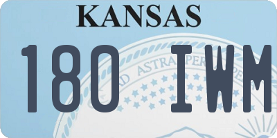 KS license plate 180IWM