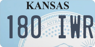KS license plate 180IWR