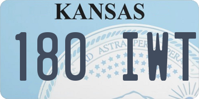KS license plate 180IWT