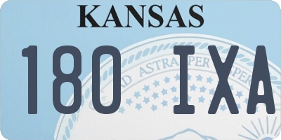 KS license plate 180IXA