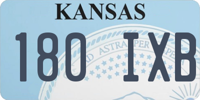 KS license plate 180IXB