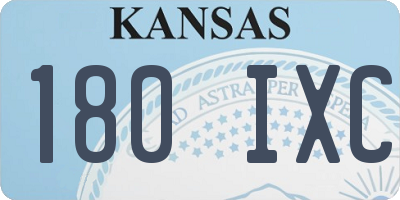 KS license plate 180IXC