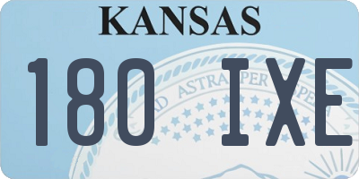 KS license plate 180IXE