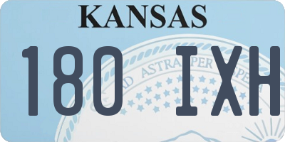 KS license plate 180IXH