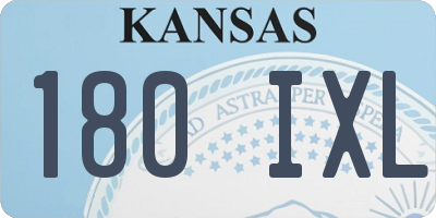 KS license plate 180IXL