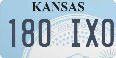 KS license plate 180IXO