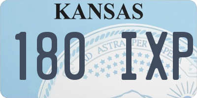 KS license plate 180IXP
