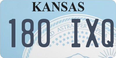 KS license plate 180IXQ