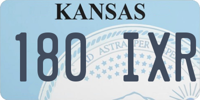 KS license plate 180IXR