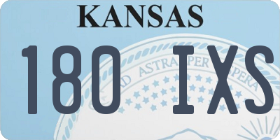 KS license plate 180IXS