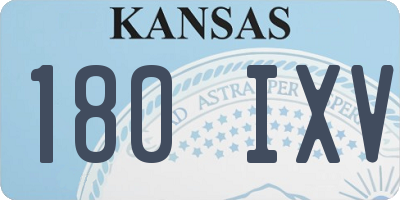 KS license plate 180IXV