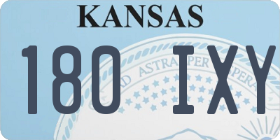 KS license plate 180IXY