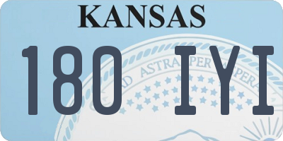 KS license plate 180IYI