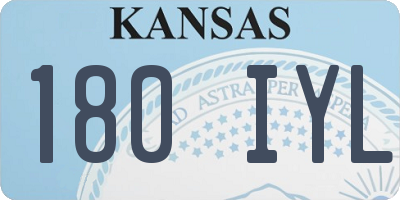 KS license plate 180IYL