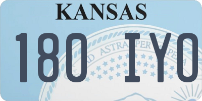 KS license plate 180IYO
