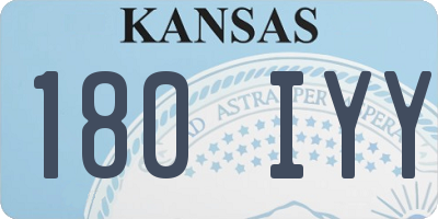 KS license plate 180IYY