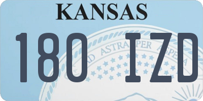 KS license plate 180IZD