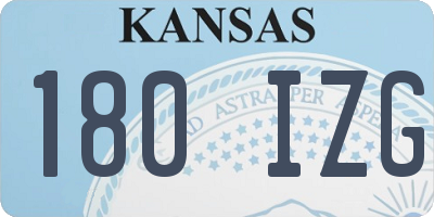 KS license plate 180IZG