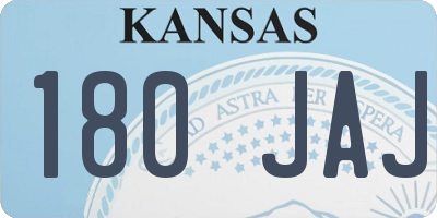 KS license plate 180JAJ