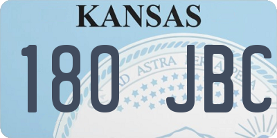 KS license plate 180JBC