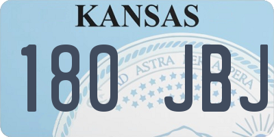 KS license plate 180JBJ