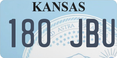 KS license plate 180JBU