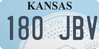 KS license plate 180JBV