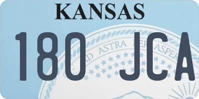 KS license plate 180JCA