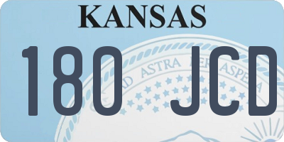 KS license plate 180JCD