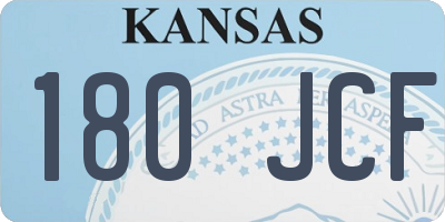KS license plate 180JCF