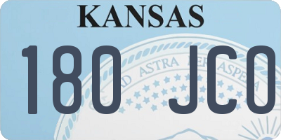 KS license plate 180JCO