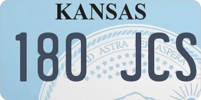 KS license plate 180JCS