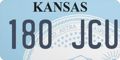 KS license plate 180JCU