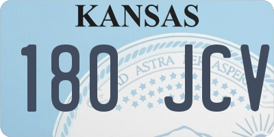 KS license plate 180JCV