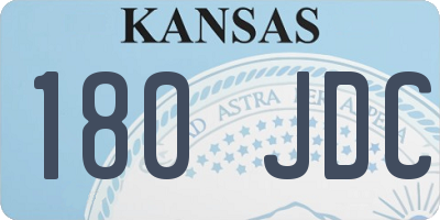KS license plate 180JDC